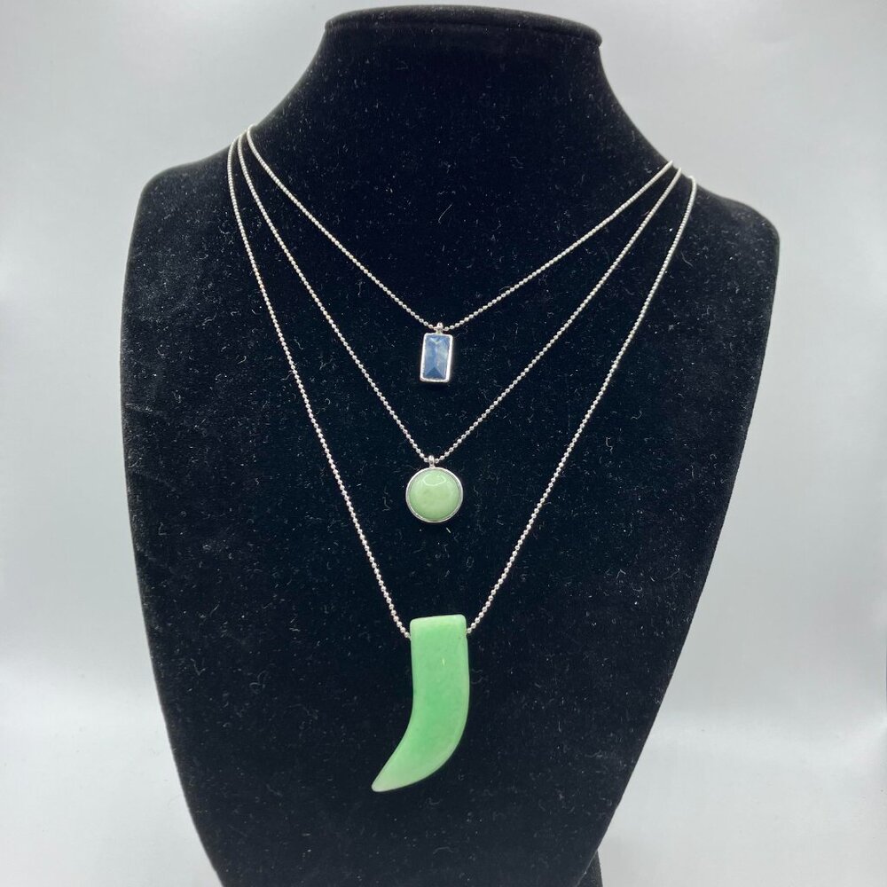 Triple Layered Necklace Tusk and other gemstones Brand New with tags in Gift Box
